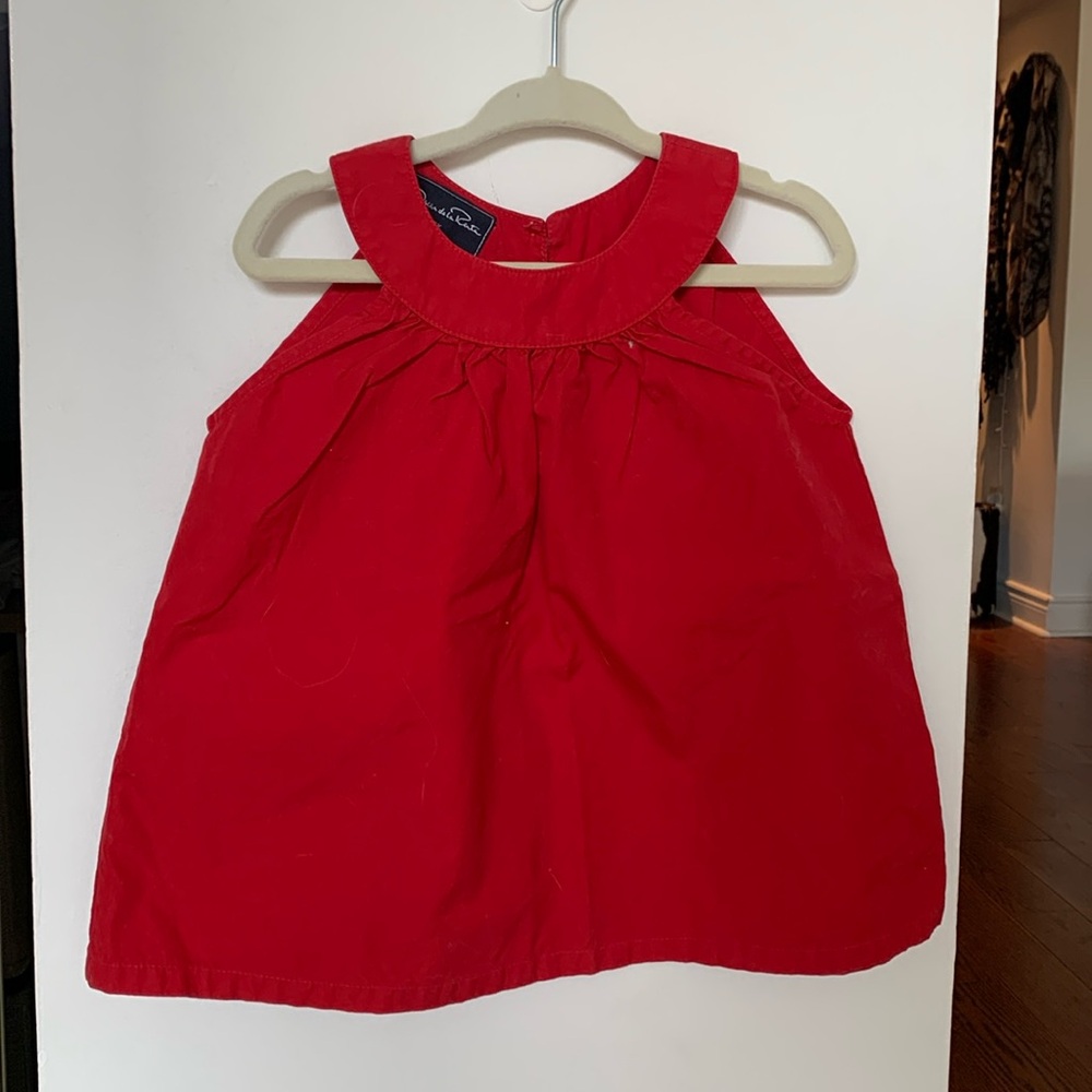 Kids red Oscar de la Renta top